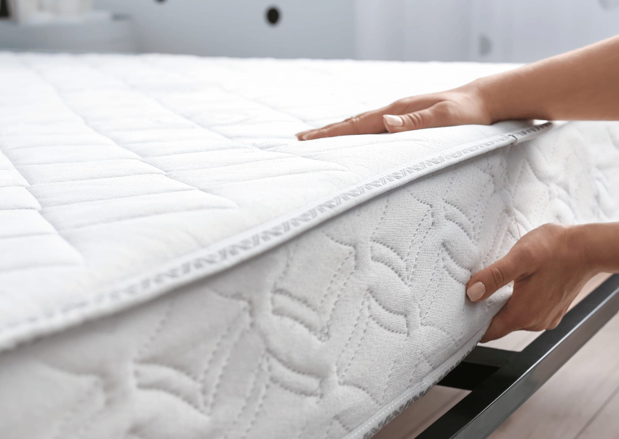 Mattress sanitised after professional deep cleaning in Midrand