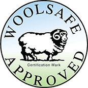 WoolSafe Approved certification mark, carried by the solutions we use on wool
